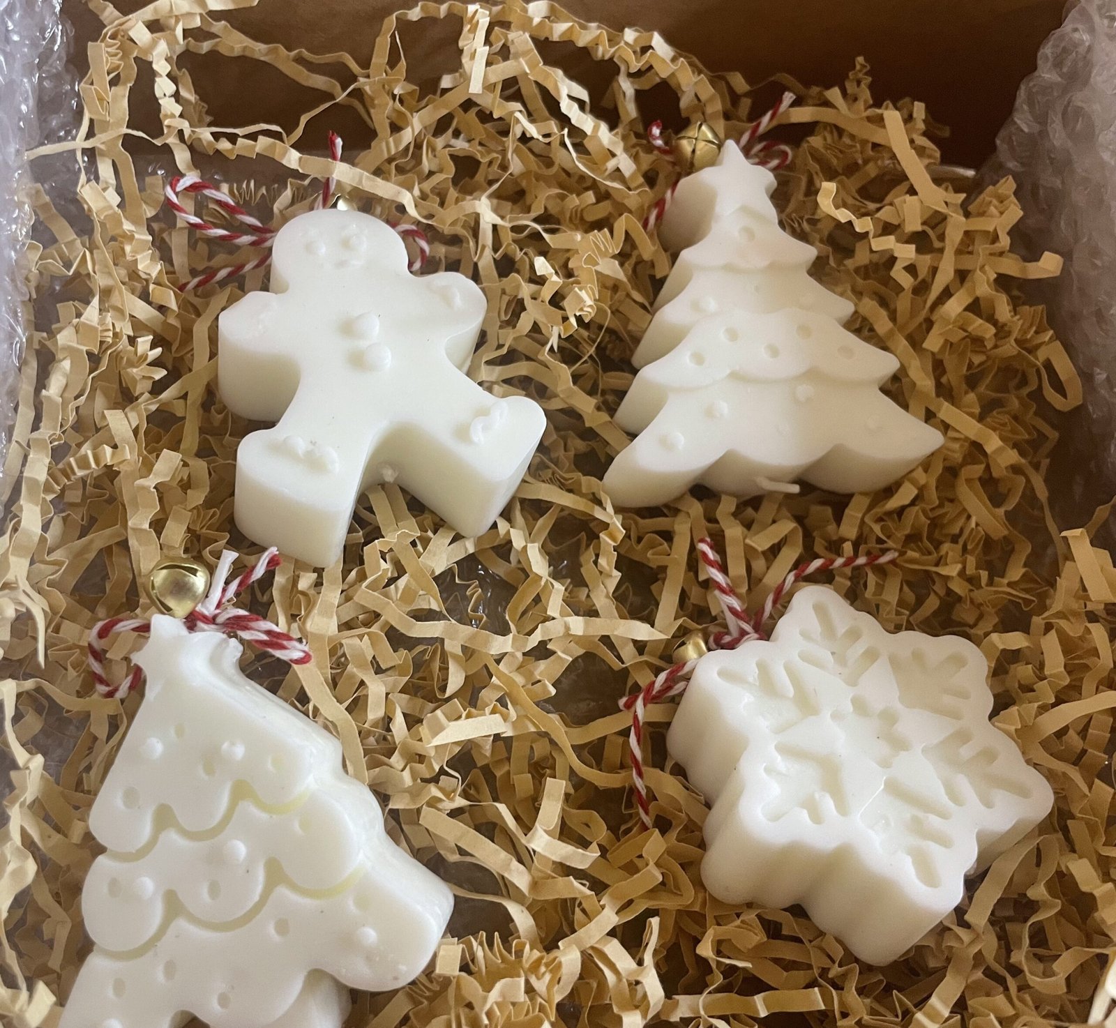 handmade soy wax candle gift box – set of four