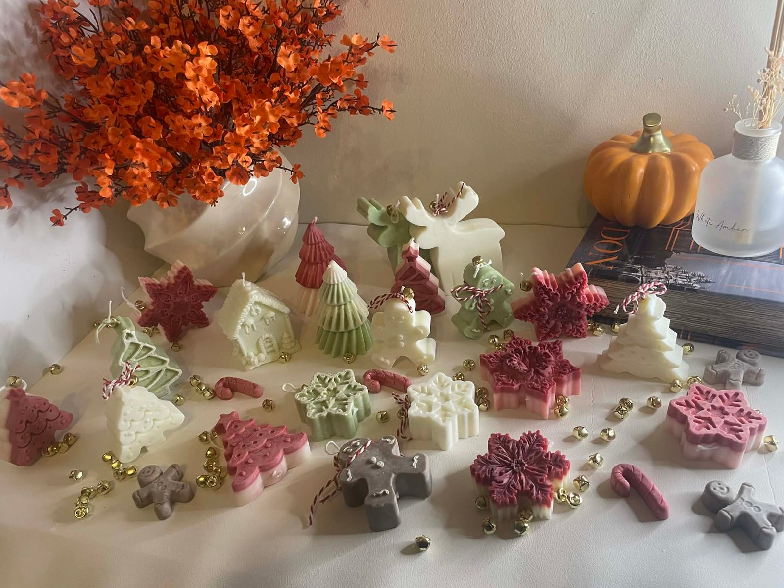 handmade winter shape candle – sold individually handmade winter shape candle – sold individually