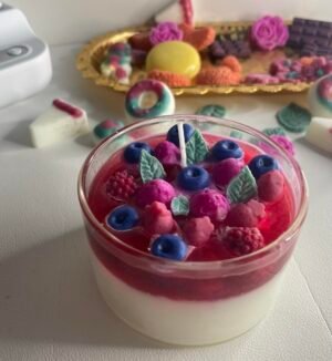 berry dessert candle